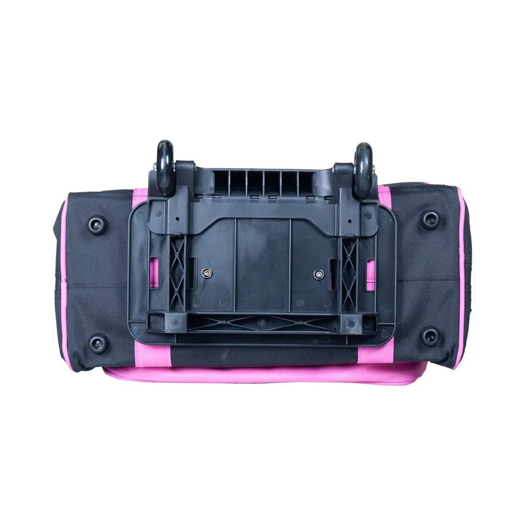 Tutto 17-inch EZ-Glide 2-wheeled trolley machine bag in black and pink