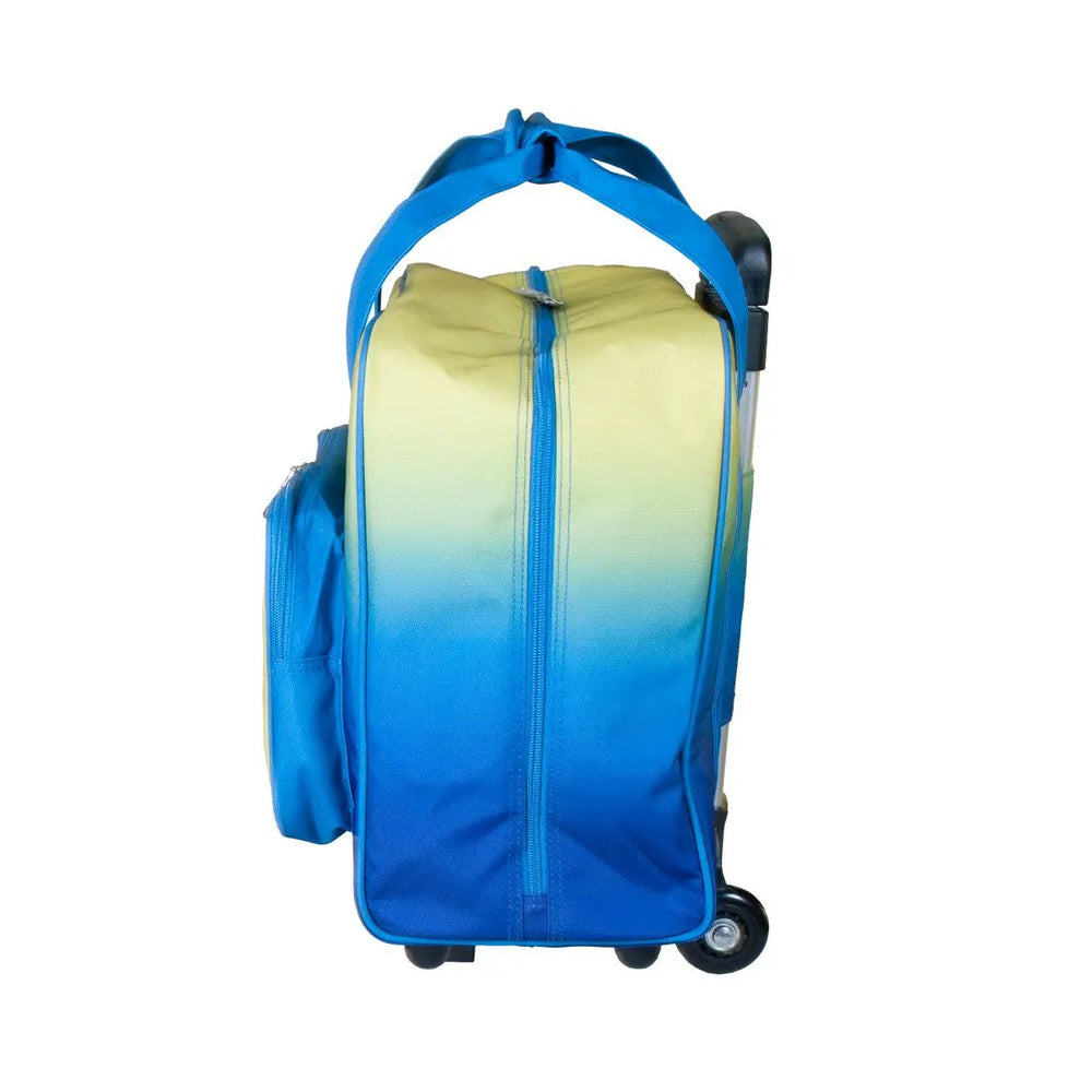 Tutto 17-inch EZ-Glide 2-Wheel Trolley in blue-lime gradient with side pocket