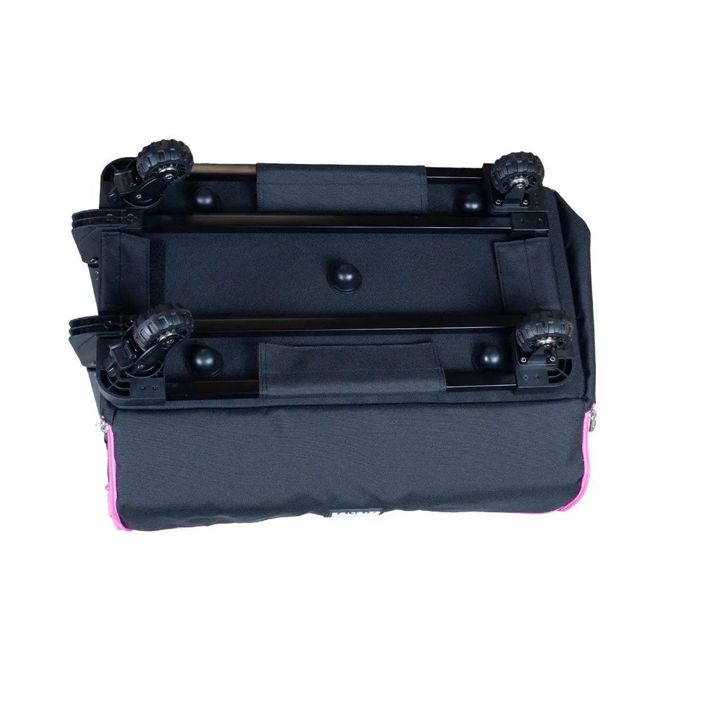 21-inch EZ-Glide Trolley machine bag, black with pink accents, Tutto sewing box