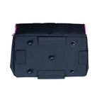 21-inch EZ-Glide Trolley bag by Tutto, black with pink trim, bottom with protective feet