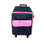21-inch EZ-Glide Trolley sewing box bag by Tutto, black with pink accents