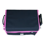 Tutto 21-inch EZ-Glide Trolley sewing box bag in black with pink trim.