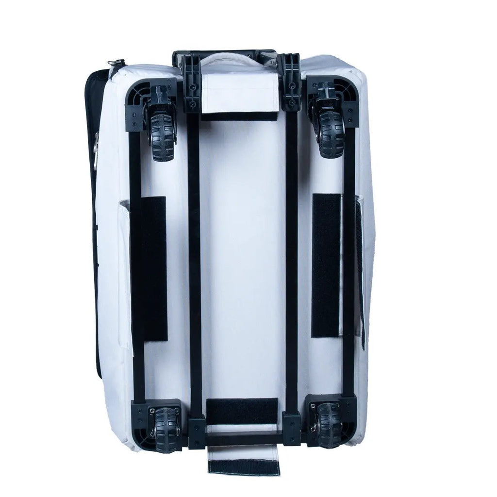 21in EZ-Glide Trolley by Tutto, gray and black craft machine case on wheels