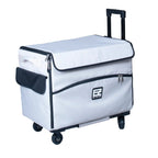 21-inch EZ-Glide trolley machine bag by Tutto; gray with black trim, wheels, and retractable handle