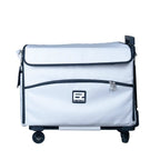 21-inch EZ-Glide Trolley machine bag by Tutto in gray/black with front zip pocket and wheels