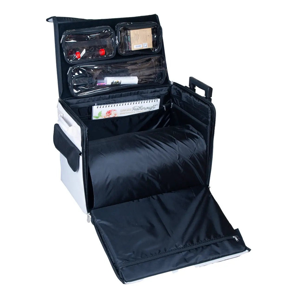 Tutto 21-inch EZ-Glide Trolley gray/black machine bag with clear zip pockets