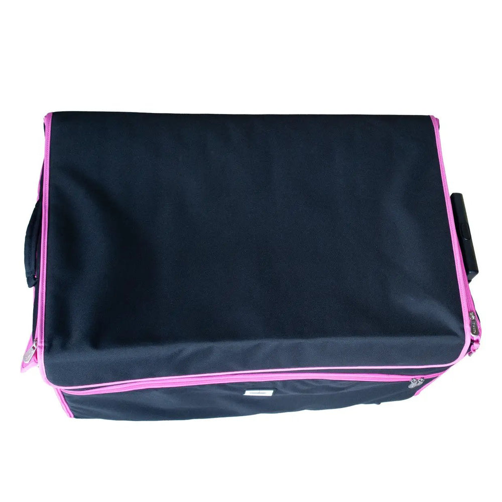 29-inch EZ-Glide trolley bag, Tutto, black with pink trim, craft machine case