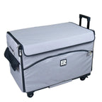 Tutto 29-inch EZ-Glide Trolley machine bag, gray with black trim, on wheels