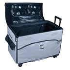 29-inch EZ-Glide Trolley by Tutto, gray/black machine bag with wheels and a large main compartment.