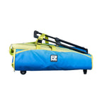 29-inch EZ-Glide trolley bag for craft machines; blue with lime-green accents