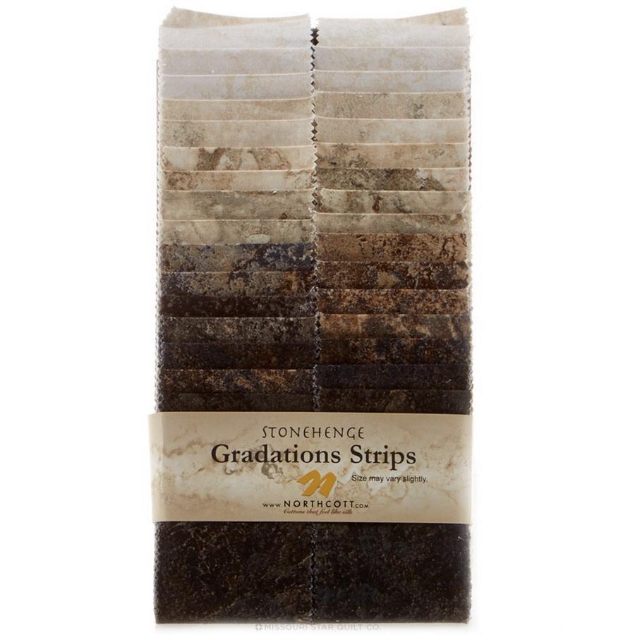 Stonehenge Gradations Brights Slate - 2.5 inch wide Strips 40 Pieces - Sewingmachinesplus.com