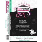 StayPerfect Medium Tearaway Pre Cut Stabilizer Sheets 25 pack - Sewingmachinesplus.com
