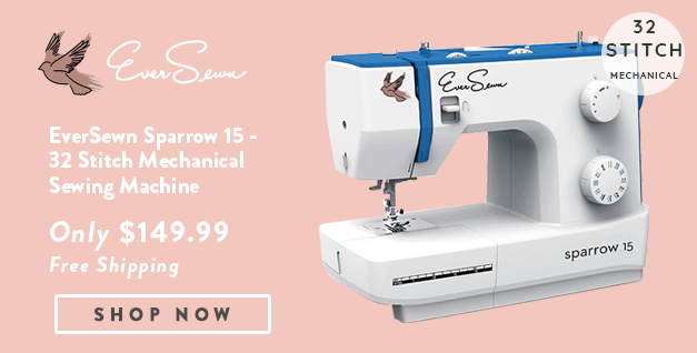 EverSewn Sparrow Machine Banner with offer details