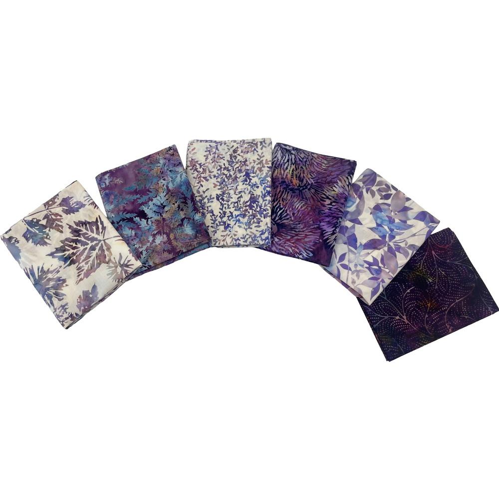 2025 Fabric Palooza Bundle #31 - Batik Blue Purple Fat Quarter Bundle 6 pc