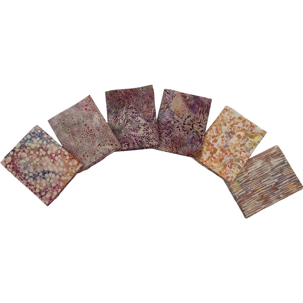 2025 Fabric Palooza Bundle #15 - Batik Pink Peach Fat Quarter Bundle 6 pc