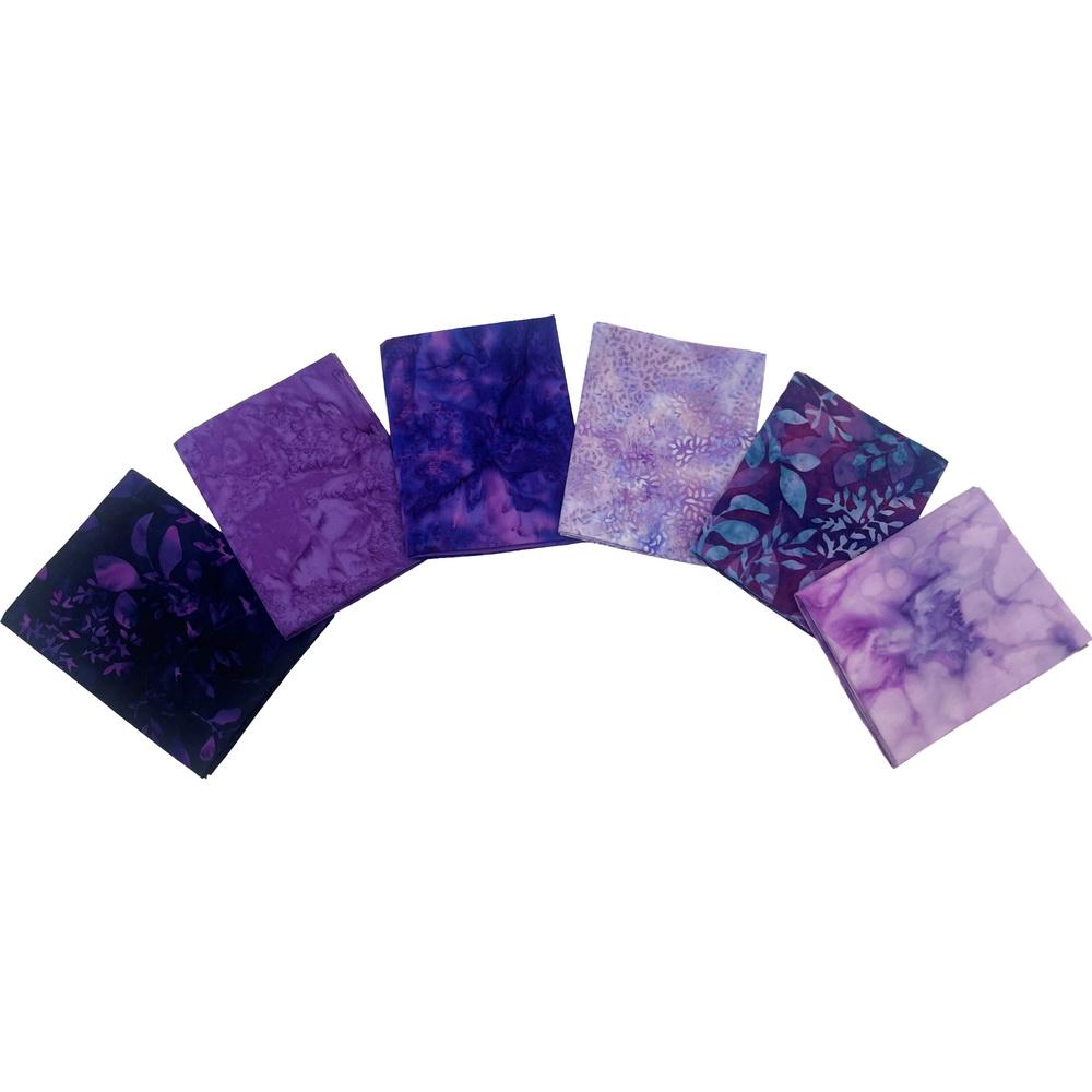 2025 Fabric Palooza Bundle #10 - Batiks Purple FQ Bundle 6 pc