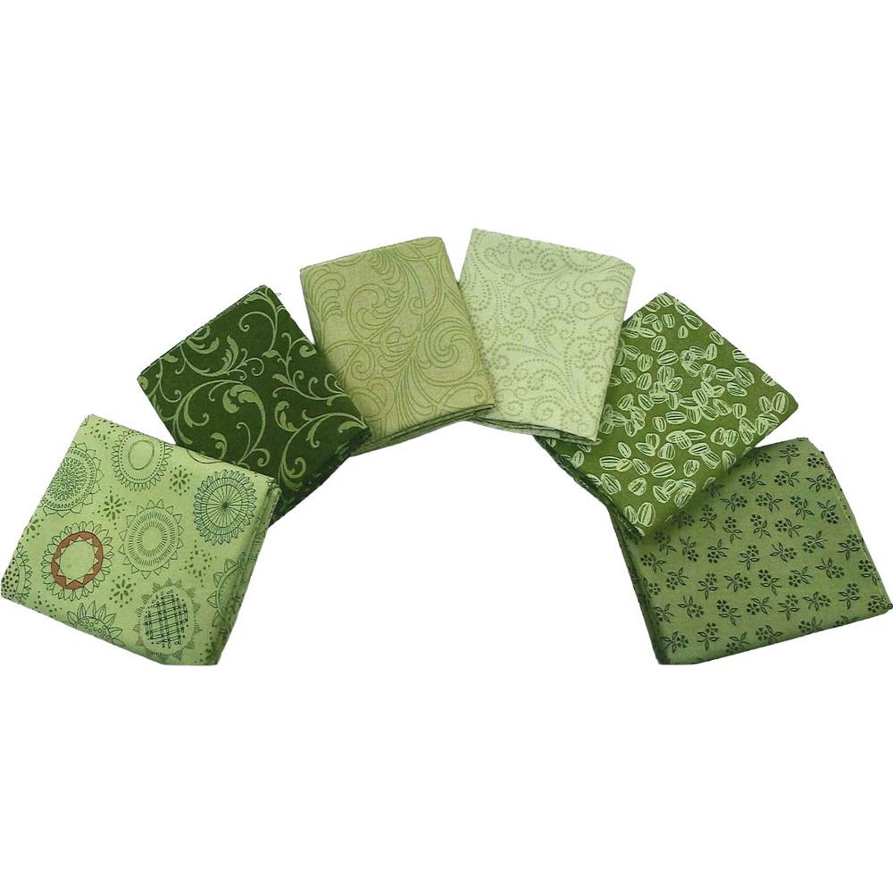 2025 Fabric Palooza Bundle #3 - GREEN Fat Quarter Bundle 6 pc