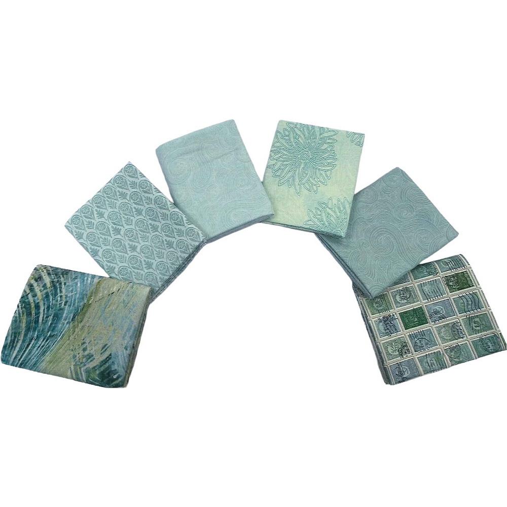 2025 Fabric Palooza Bundle #18 - LIGHT TEAL Fat Quarter Bundle 6 pc