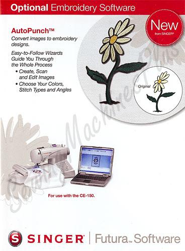 Singer Futura CE-150 FS Software Package w/ Instructional DVD & 3900 Designs