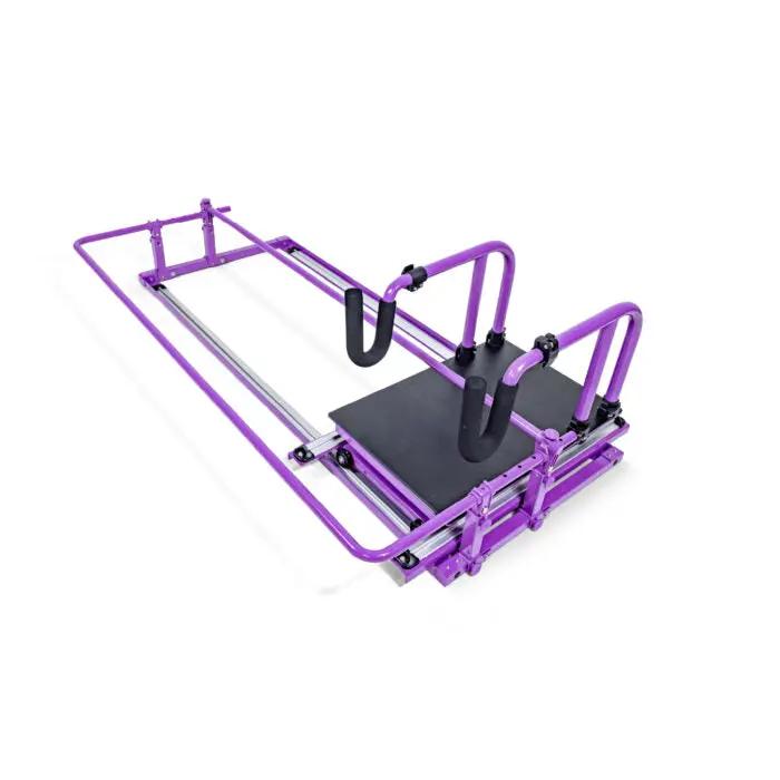 Handi Quilter FreeWay Quilt Frame, purple metal quilting frame with black handles