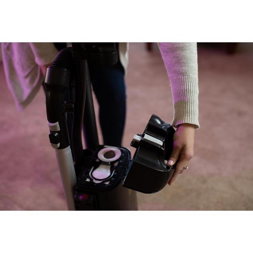Deluxe Upright Vacuum with Metal Brushroll, HEPA Media Filter, Charcoal Filter, Metal Wand, Floor Selector, LED Headlight - Sewingmachinesplus.com