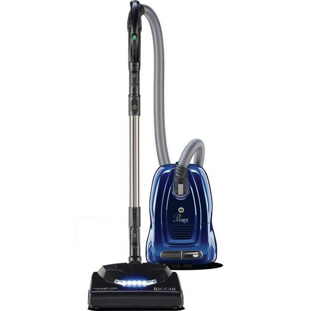 Riccar Prima Canister Vacuum Navy Blue Metallic With Premium Tandem Air Power Nozzle With Charcoal Hepa Bags - Sewingmachinesplus.com
