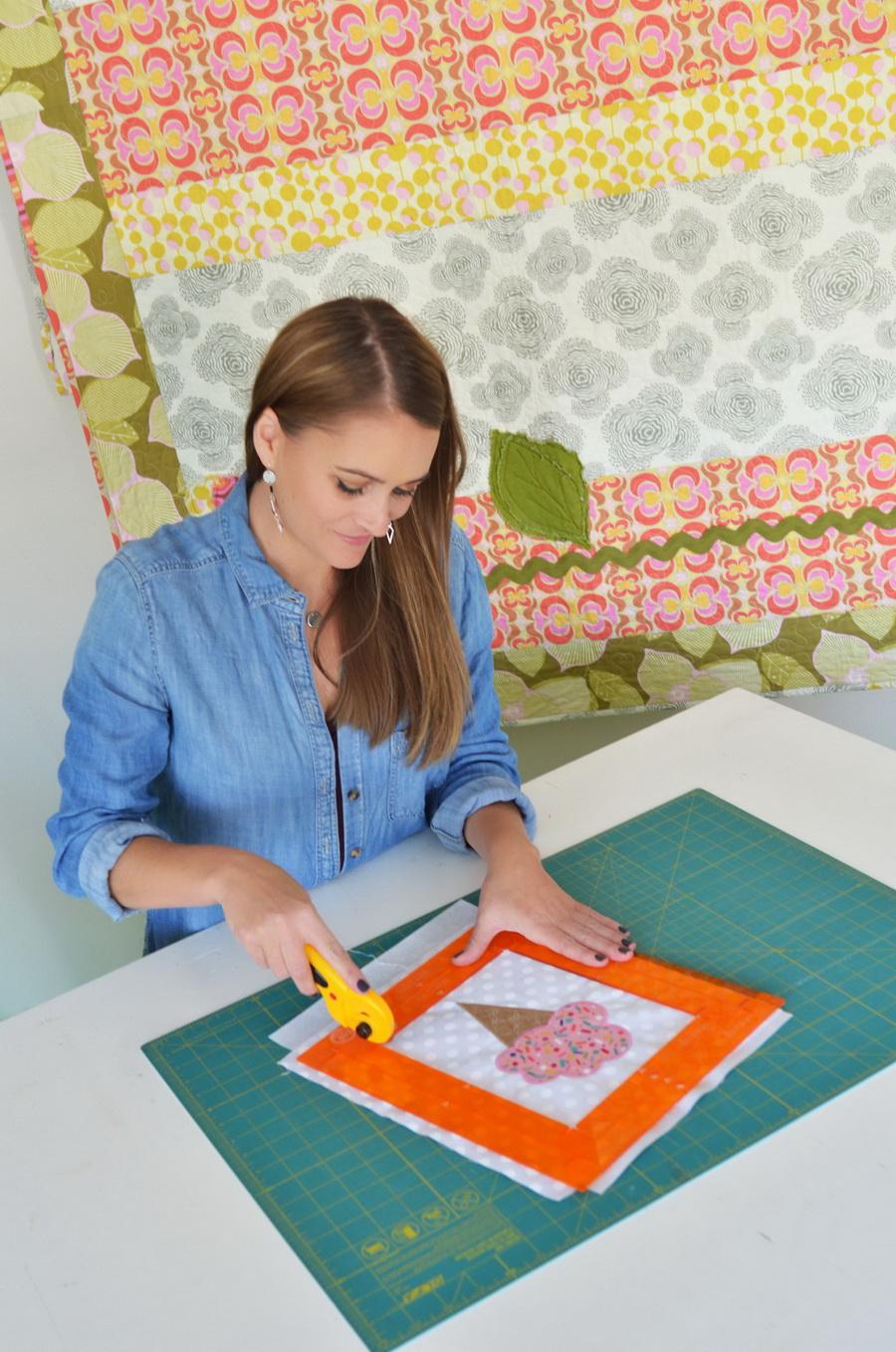 KimberBell Orange Pop Ruler Square Set (KDTL101)