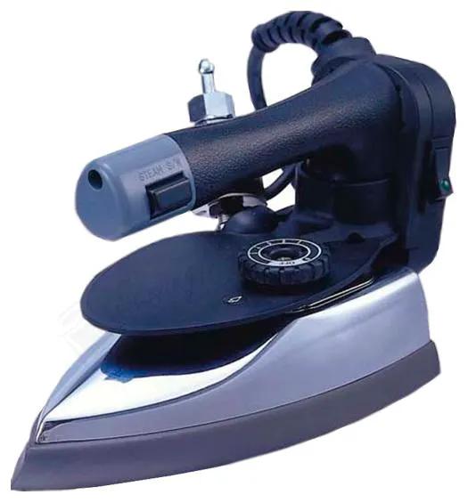 GoldStar GS-300 industrial steam iron, dark blue with silver soleplate and control dial