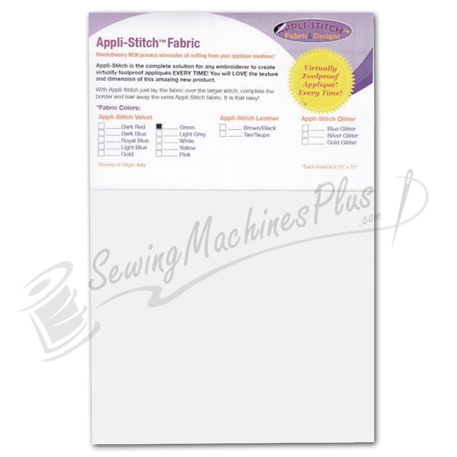 Floriani Appli-Stitch Velvet Soft 3 pack White