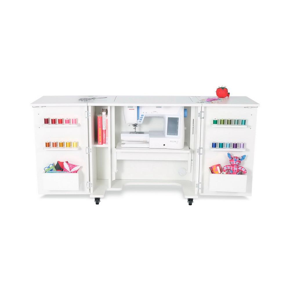 Kangaroo Sewing Furniture Bandicoot 2 Cabinet White Ash b8211 Studio Set With Kiwi Storage Cabinet - Sewingmachinesplus.com