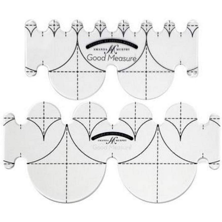 Good Measure Low Shank Every Clamshell Quilting Template Ruler 2 PC Set - Sewingmachinesplus.com