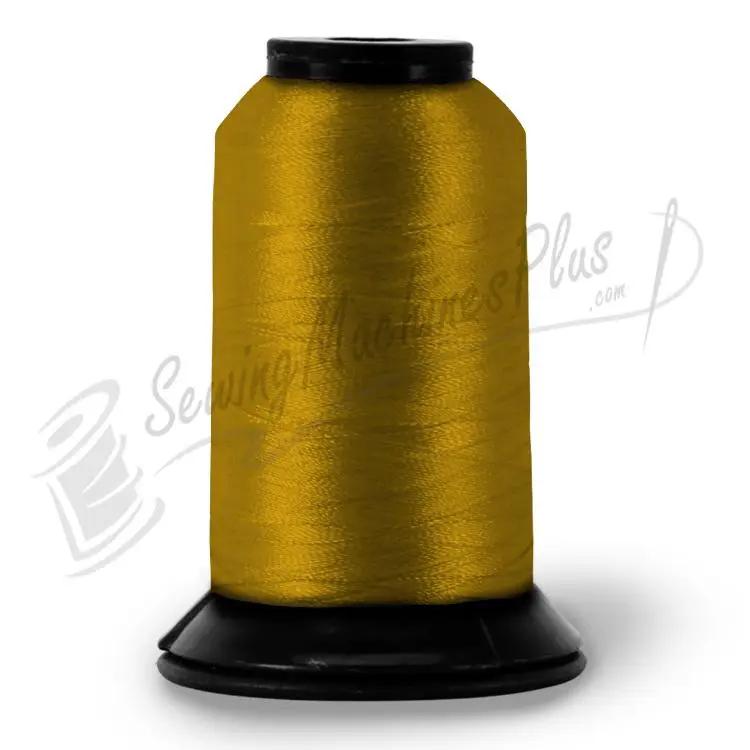 Floriani embroidery thread spool in old gold, polyester, 1,100yd