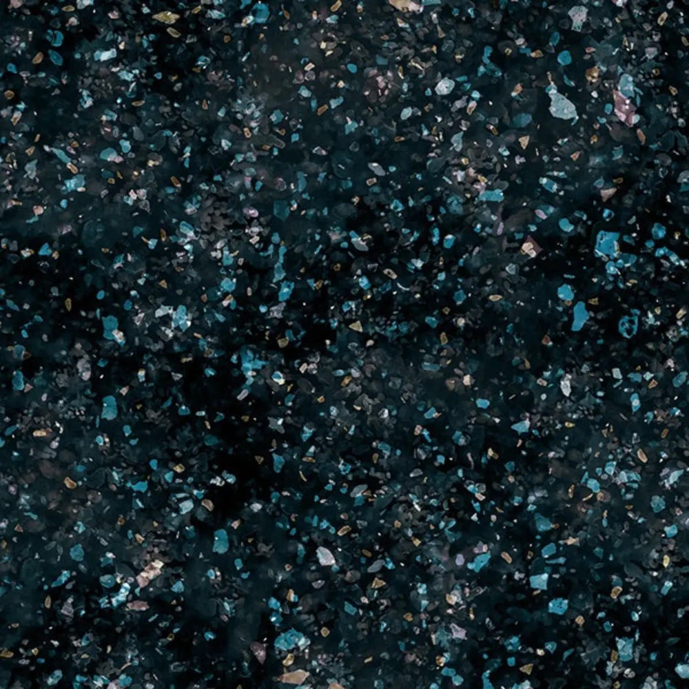 Hoffman Forest Tales Navy V5204-19 cotton fabric with deep navy tones and an abstract speckled pattern.
