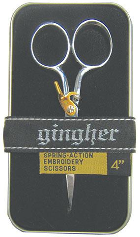Gingher 4 Inch Spring Action Embroidery Scissors G-4SA