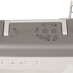 Janome HD9V3 professional heavy-duty sewing & quilting machine, gray mechanical.
