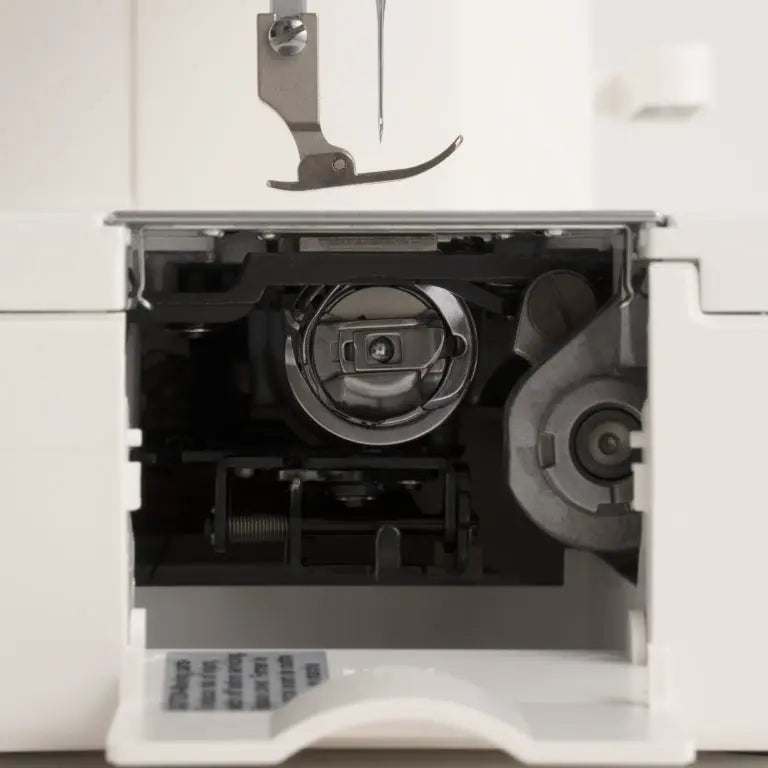 Janome HD9V3 heavy-duty sewing machine for sewing and quilting, white exterior