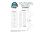 Handi Quilter Skinny Ruler quilting ruler by SewingMachinesPlus.com with design-idea diagrams