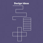 Handi Quilter Line Grid ruler (6x0.5 inches), a quilting ruler on a purple design ideas background.