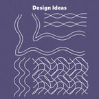 Handi Quilter Wiggle Wave Ruler design ideas with white wave patterns on a purple background