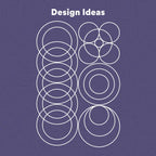 Handi Quilter Multi Circles Ruler, quilting ruler with white circle outlines on purple background