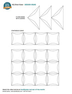 Handi Quilter Ditch Ruler quilting ruler with flying geese curves and continuous curve patterns