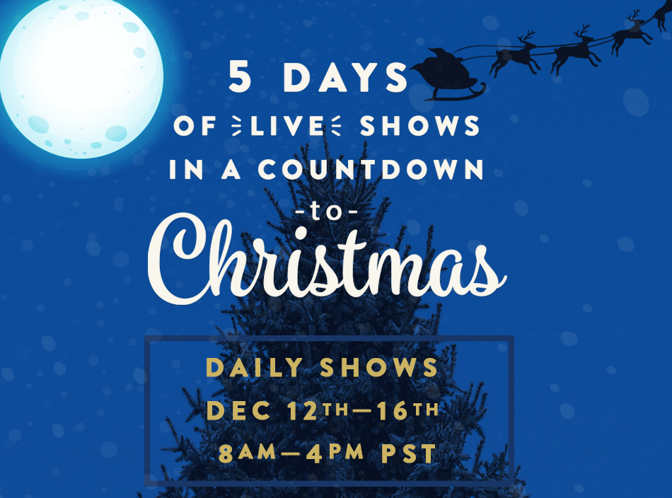 5 days live Christmas show banner