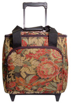 Hemline Burgundy Floral Sew Easy Serger Trolley MR4681.H1