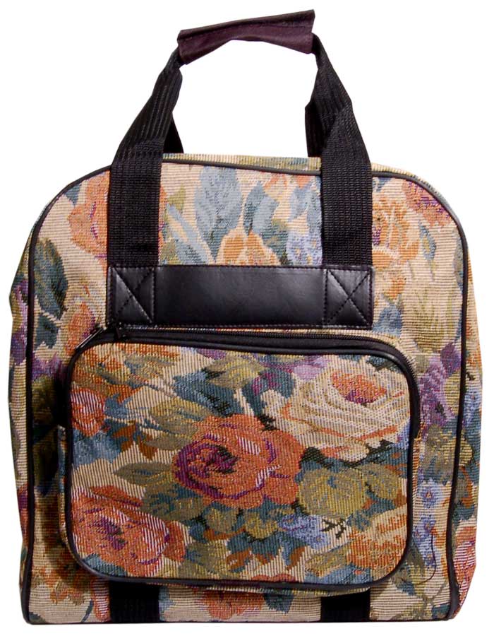 Hemline Cream Floral Serger Tote Bag