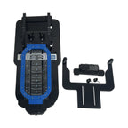 Hooper Mini with Combo Bracket System; blue hoop mounted on black base.