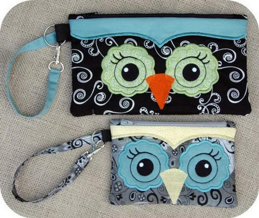 Embroidery Garden Owl Wristlet and Purse Set - Sewingmachinesplus.com