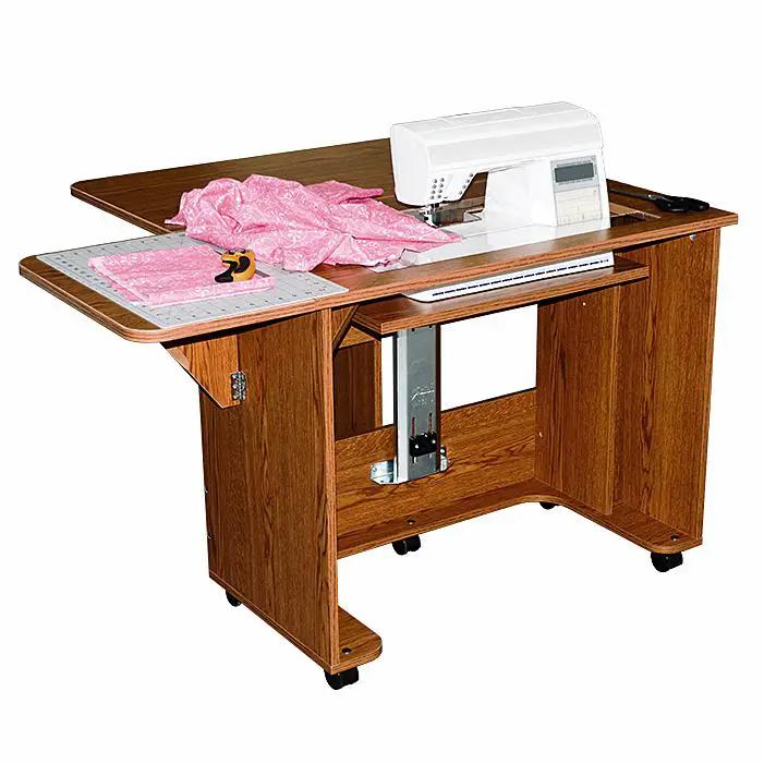 Horn 5230AL Space Saver Cabinet by Horn of America, wooden sewing table with built-in storage and wheels