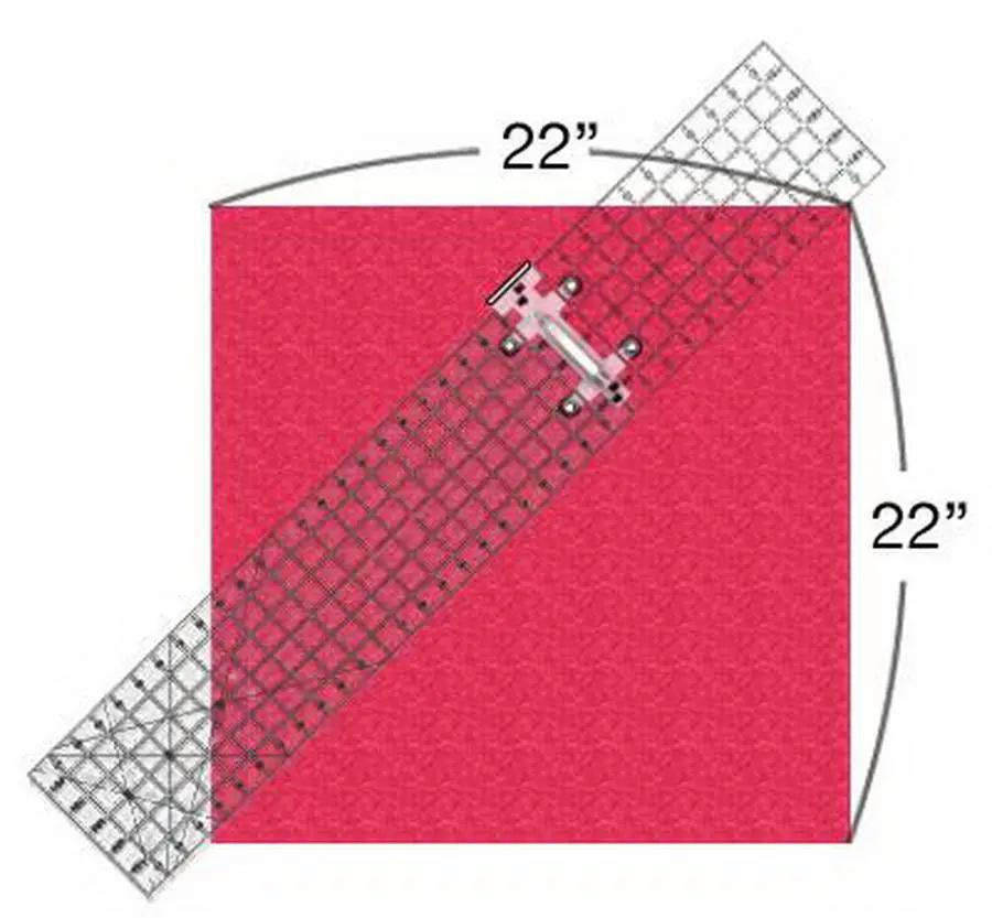 Quilt Ruler Connector set by Guidelines 4 Quilting; two transparent acrylic rulers with metal connector