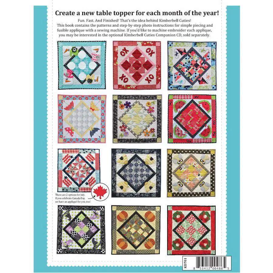 Kimberbell Cuties: 12 Seasonal Table Toppers Sewing Book - Sewingmachinesplus.com