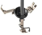 Turret presser foot for Juki DDL-9000C with silver metal feet and black mounting hub